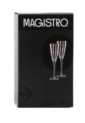 MAGISTRO набор бокалов д/шампанского жемчуг перламутровый 270мл 2шт 9579184